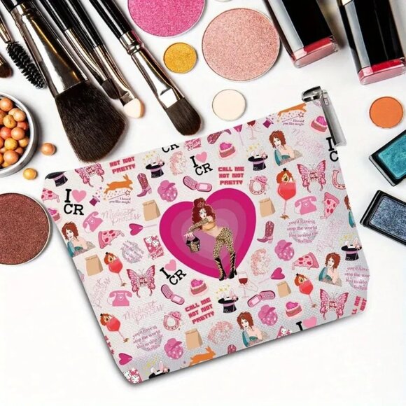 Midwest Princess Pink Pony Club Linen Cosmetic Bag NWOT - Picture 2 of 4